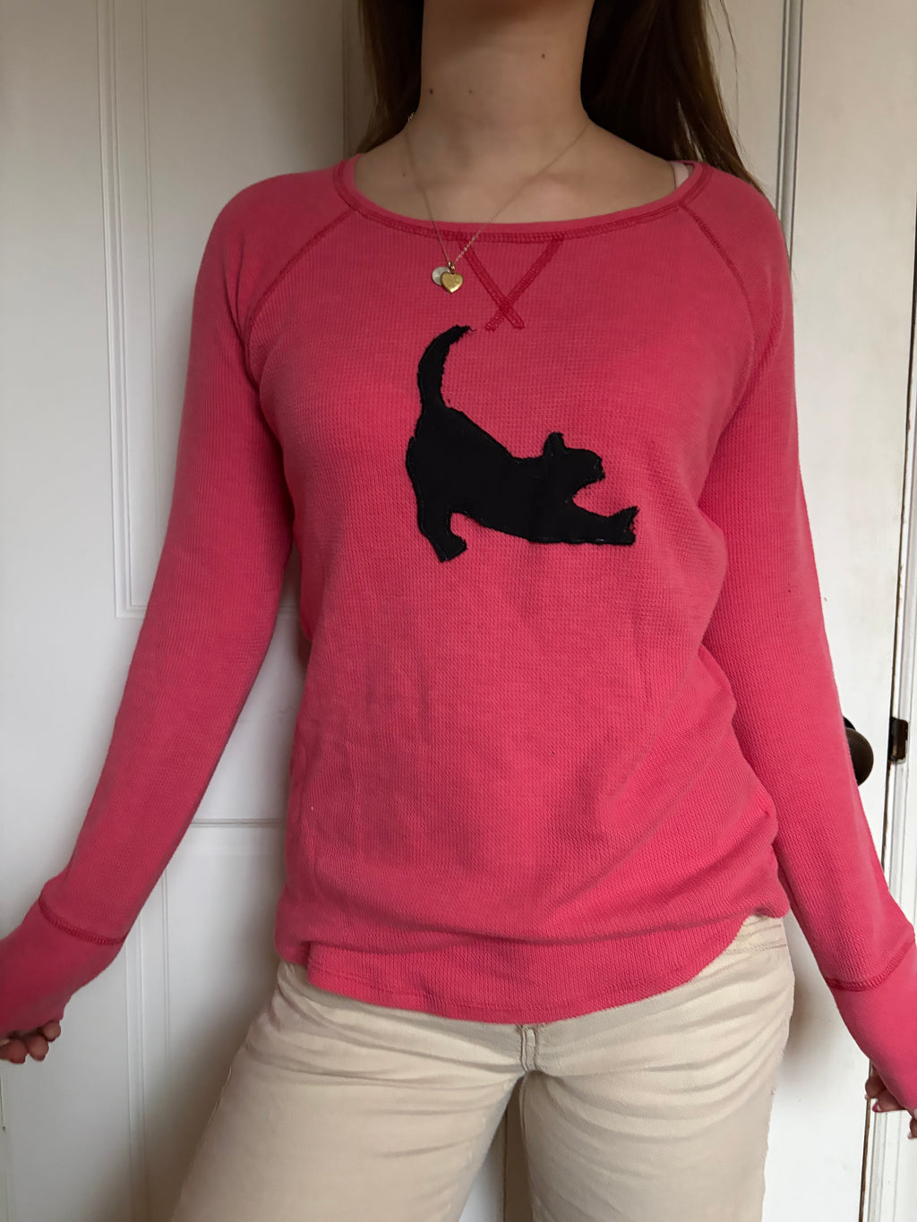 Cat long sleeve in pink