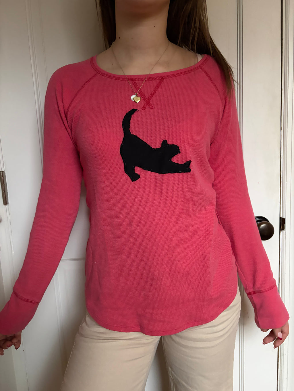 Cat long sleeve in pink