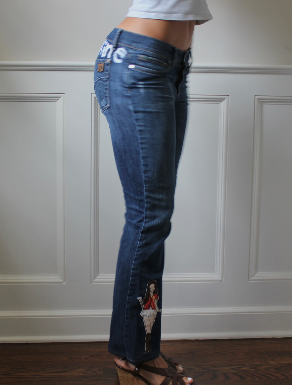 Maison Maxine X Stitched By Avery Low Rise Bootcut Jeans