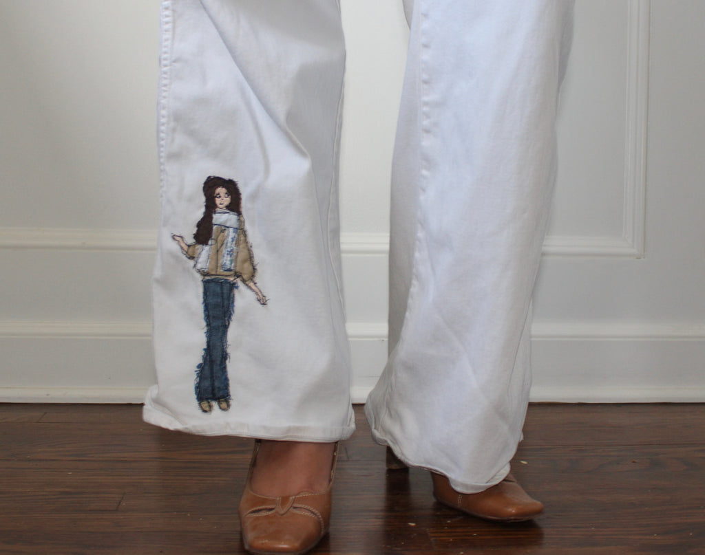 Maison Maxine X Stitched By Avery Low rise Bootcut Jeans