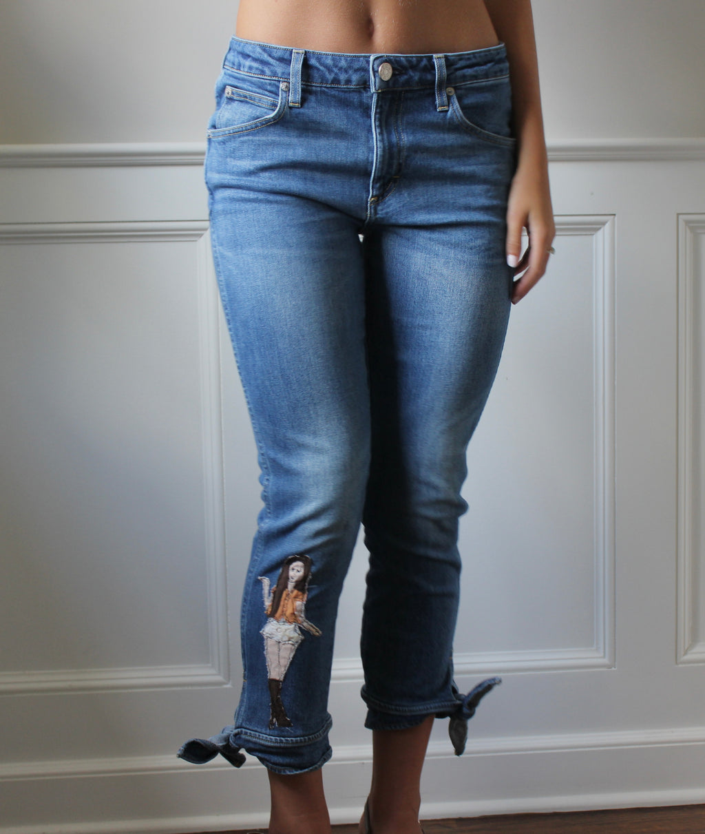 Maison Maxine X Stitched By Avery Capri Jeans