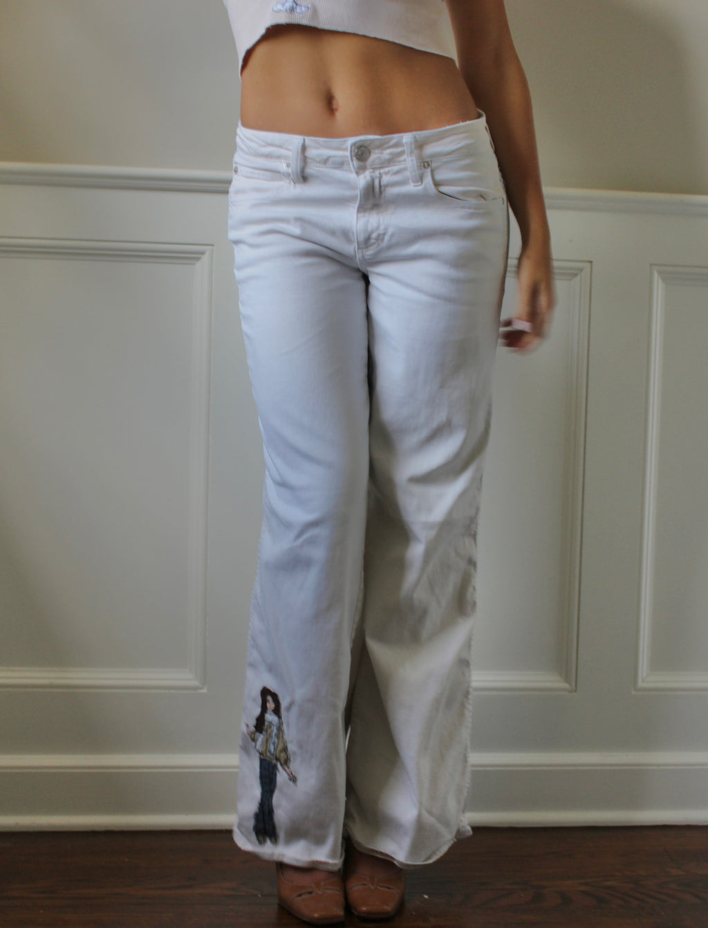 Maison Maxine X Stitched By Avery Low rise Bootcut Jeans
