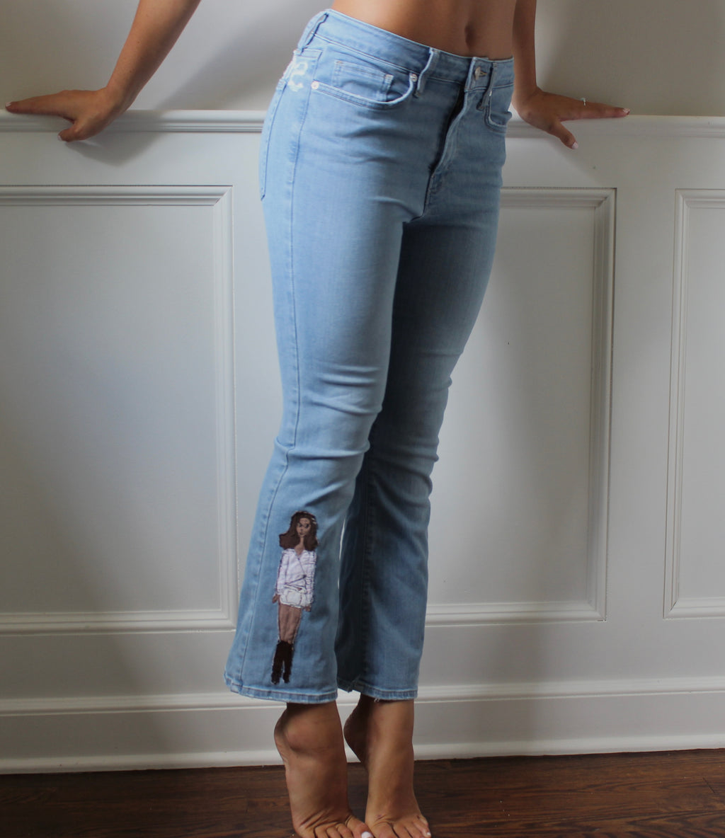 Maison Maxine X Stitched By Avery Low Rise Bootcut Jeans