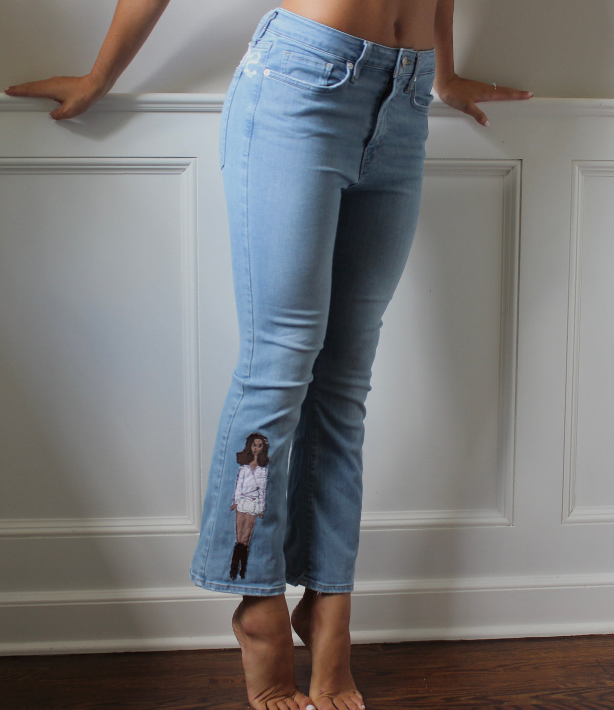 Maison Maxine X Stitched By Avery Low Rise Bootcut Jeans