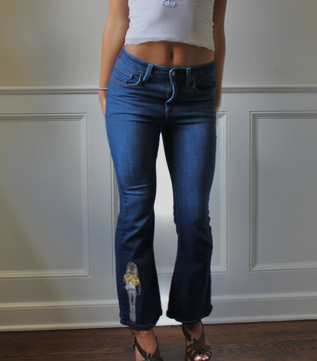 Maison Maxine X Stitched By Avery Low Rise Bootcut Jeans