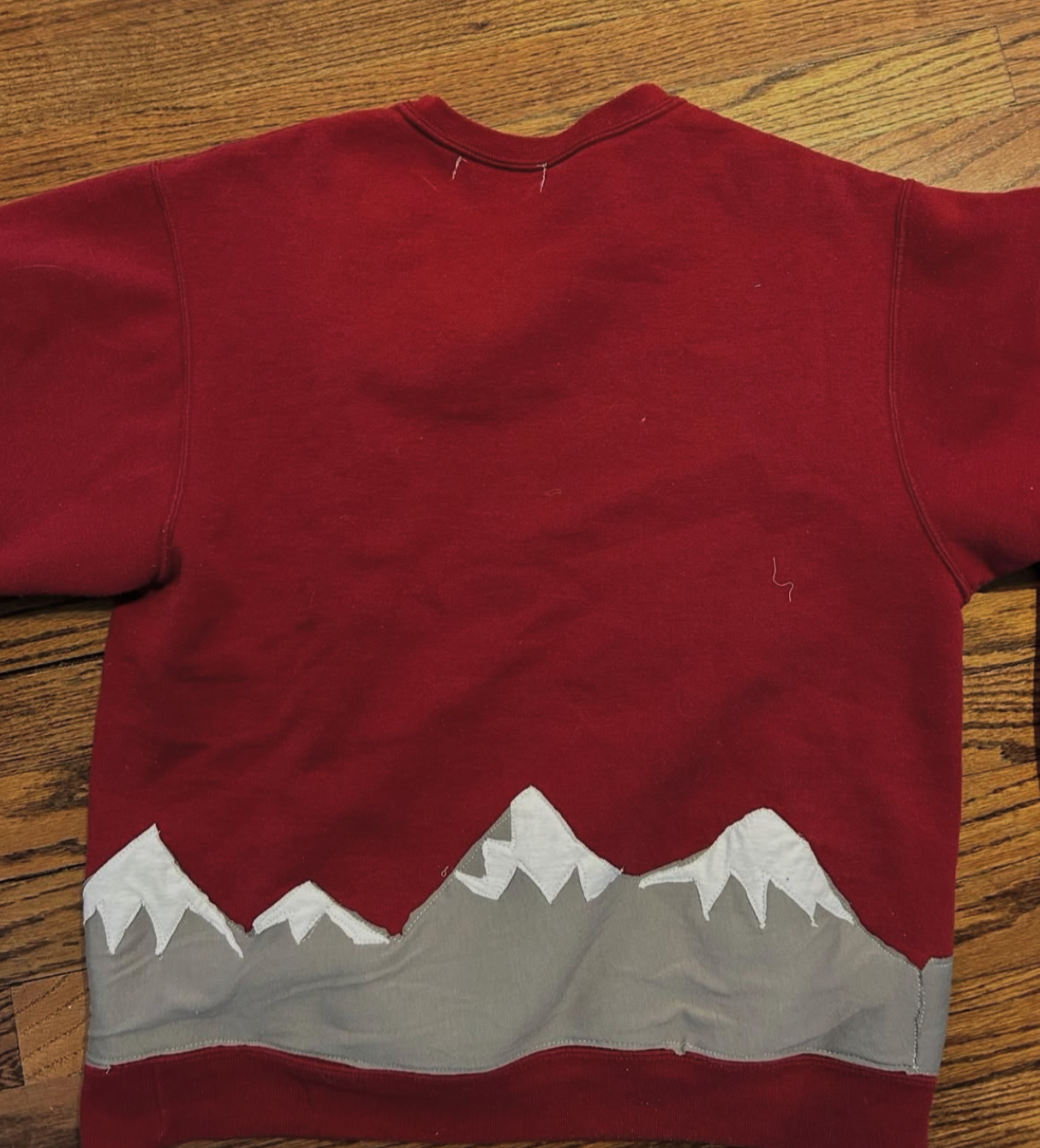 Mountain patchwork crewneck