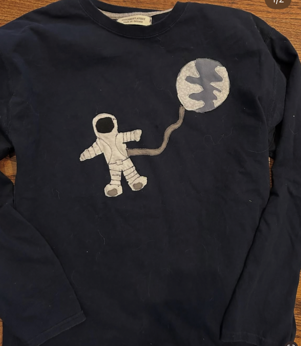 Long Sleeve Astronaut and Planet Shirt