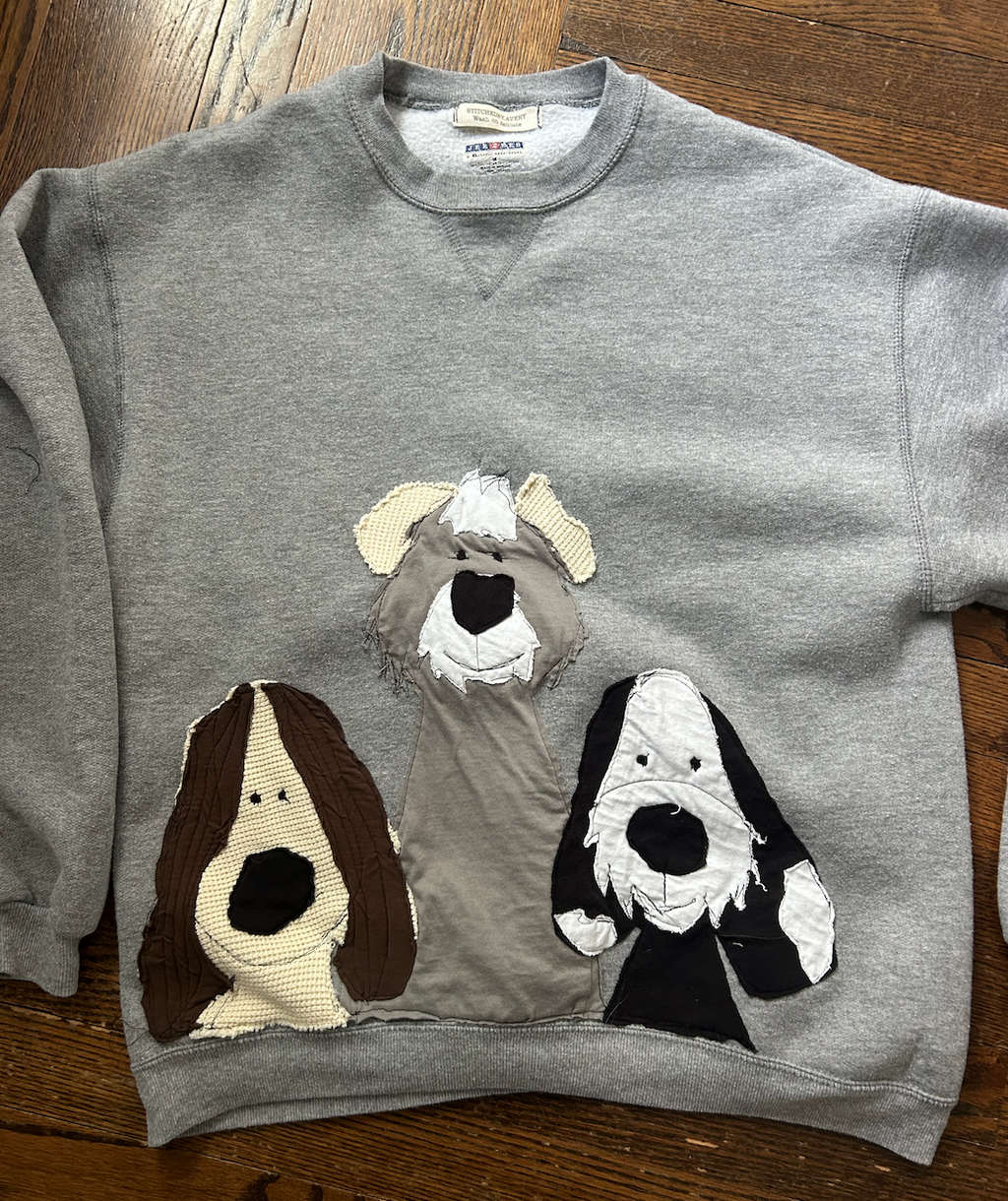 Reworked Grey Dogs Crewneck