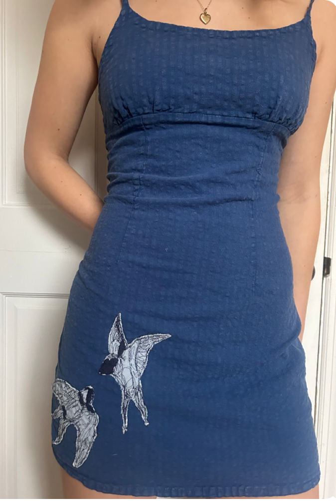 Blue Mini Dress - Swallows