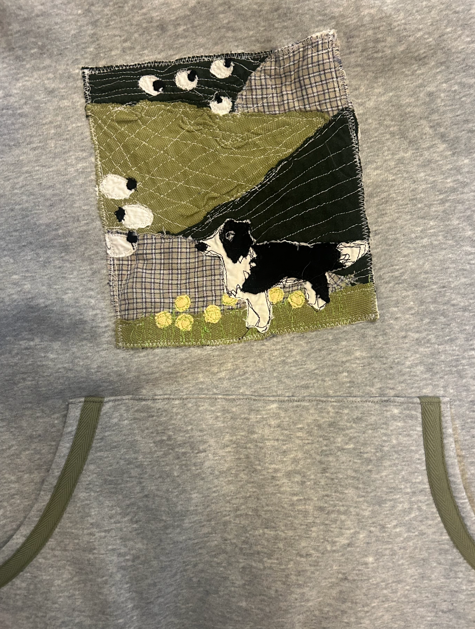 Shepard Dog Scene Grey Hoodie