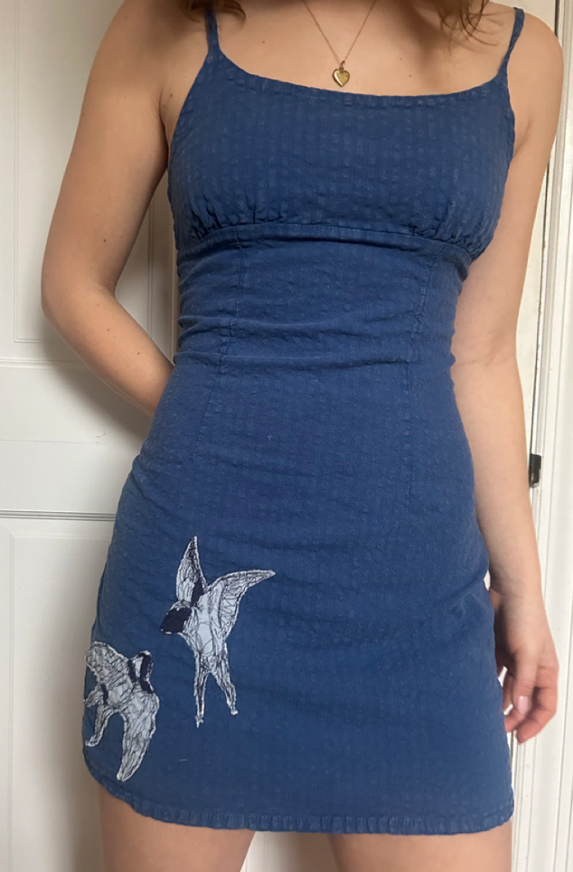 Blue Mini Dress - Swallows