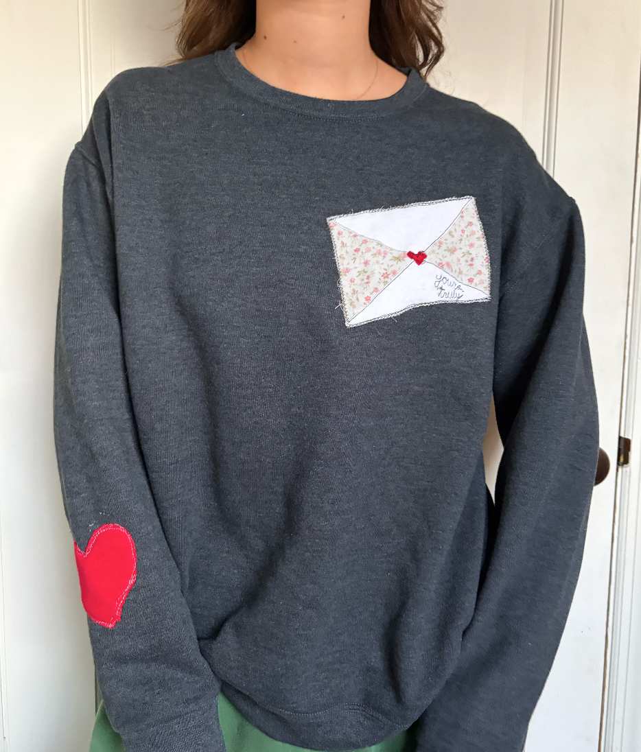 Love Letters Grey Crewneck