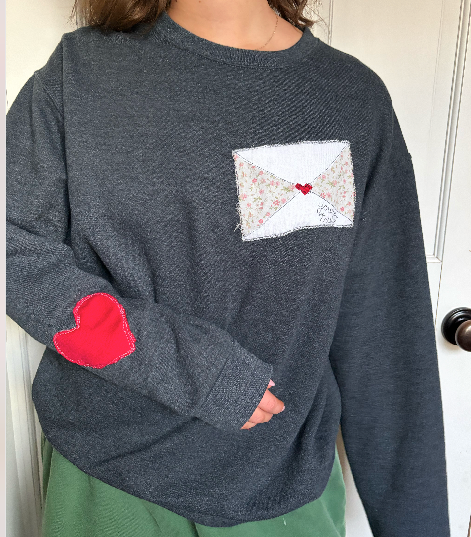 Love Letters Grey Crewneck