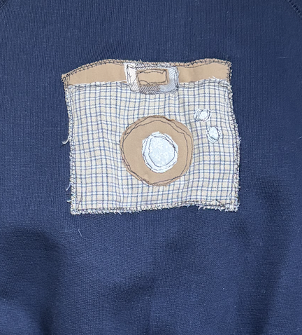 Navy Camera Crewneck