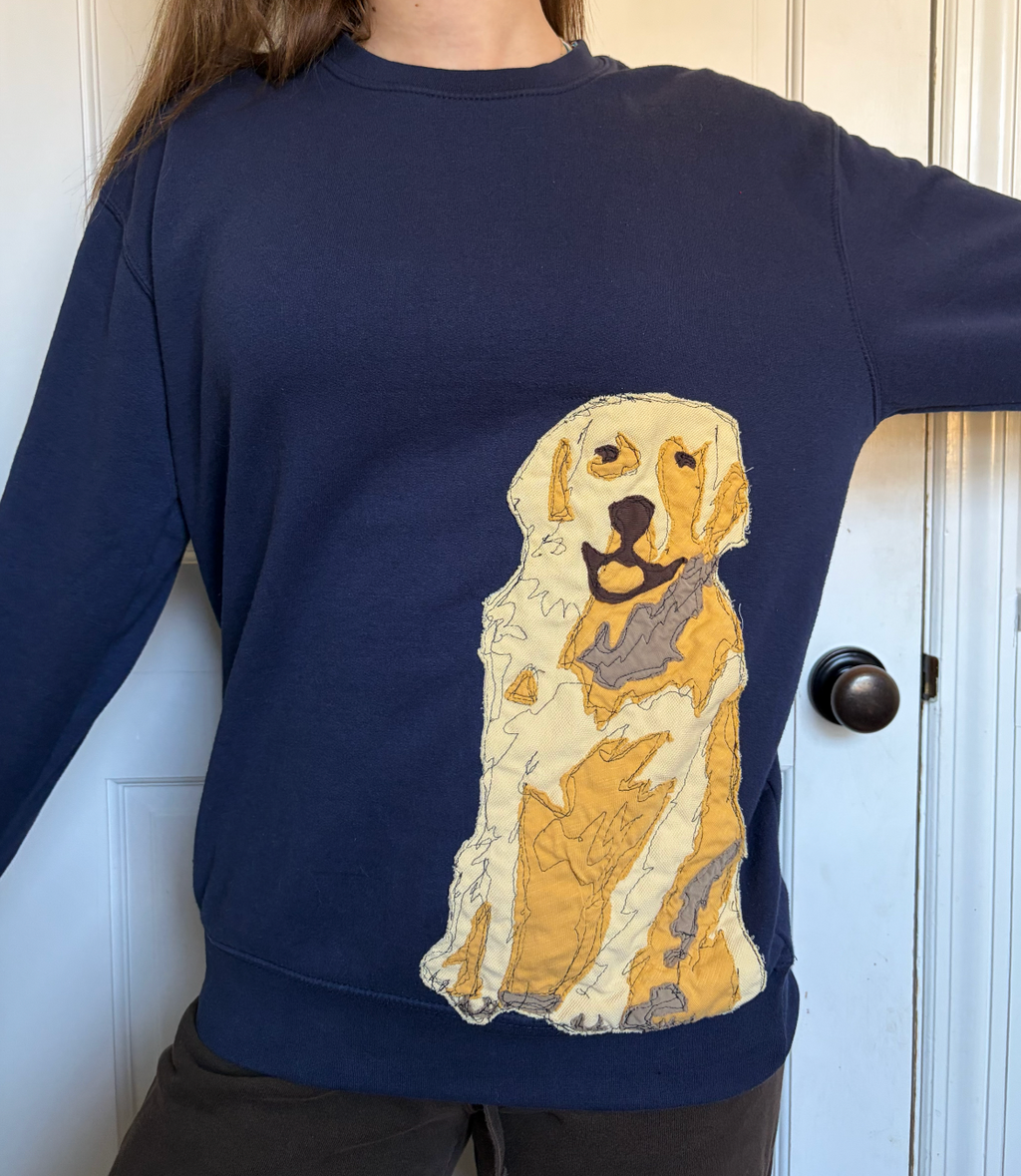 Navy Golden Retriever Crewneck