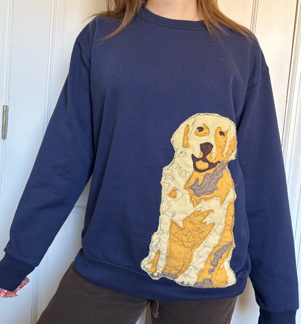 Navy Golden Retriever Crewneck