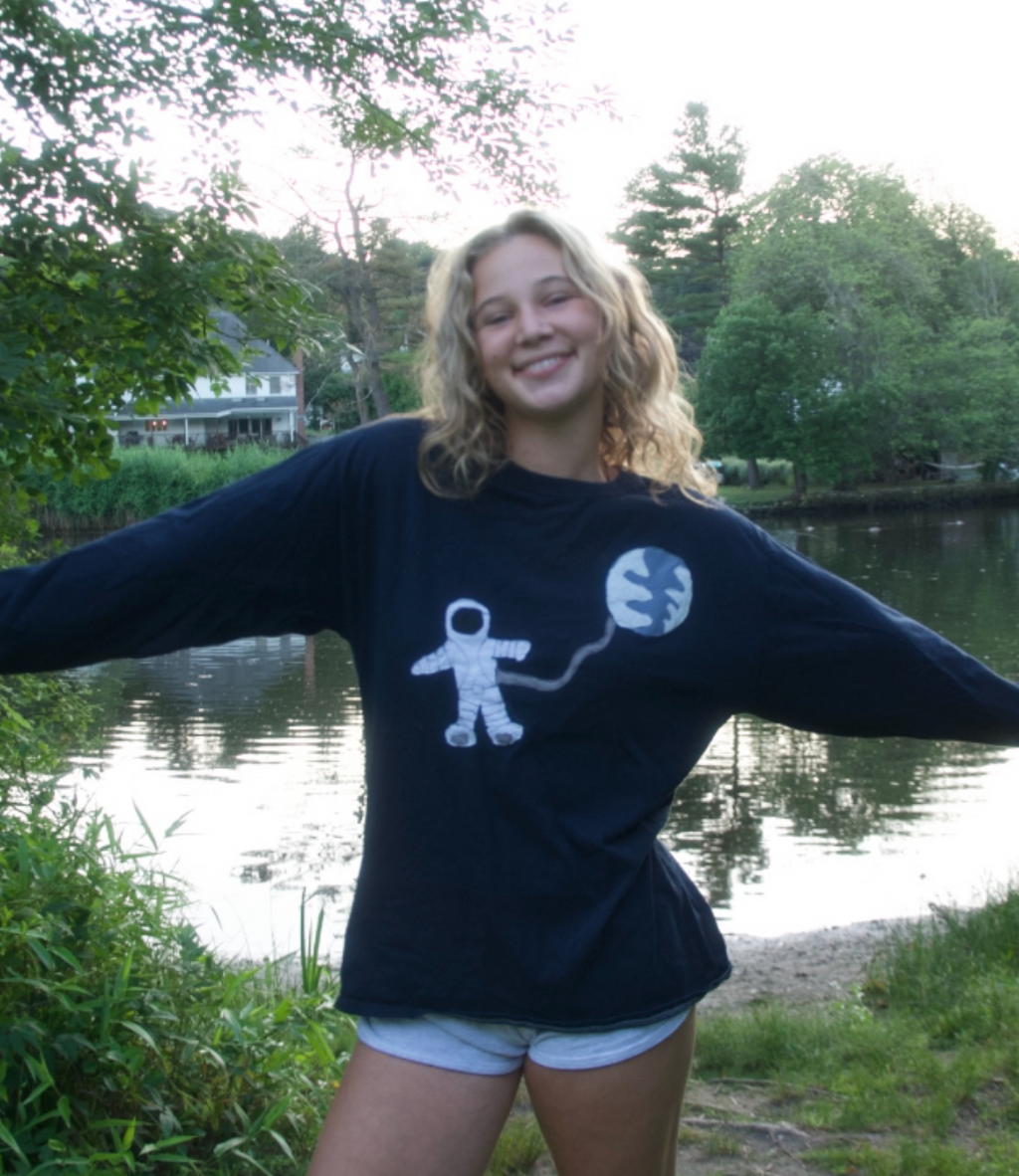 Long Sleeve Astronaut and Planet Shirt