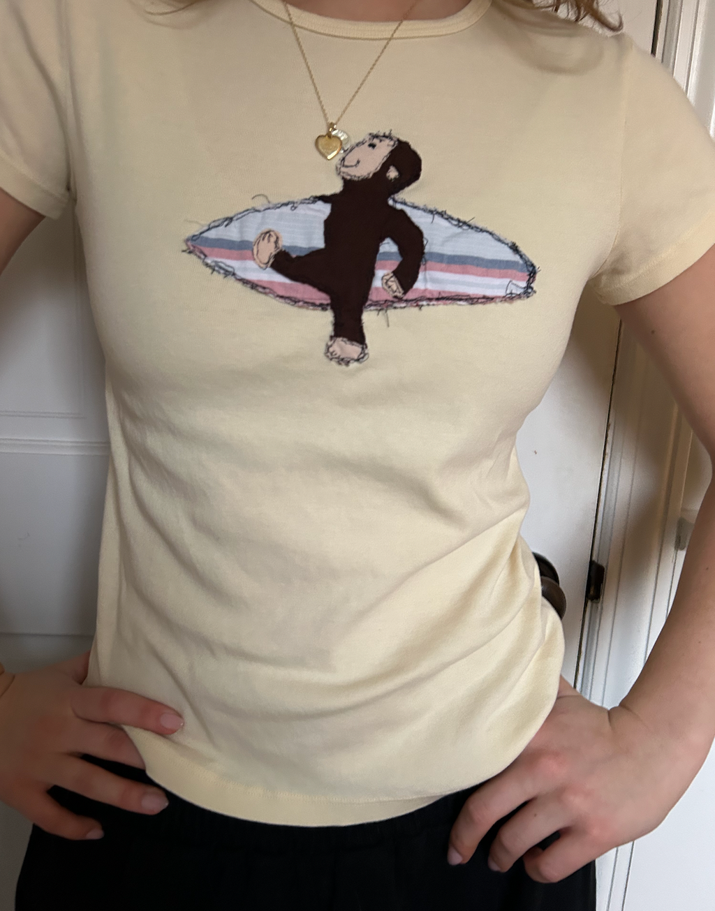 Curious George Surfboard Yellow Tee